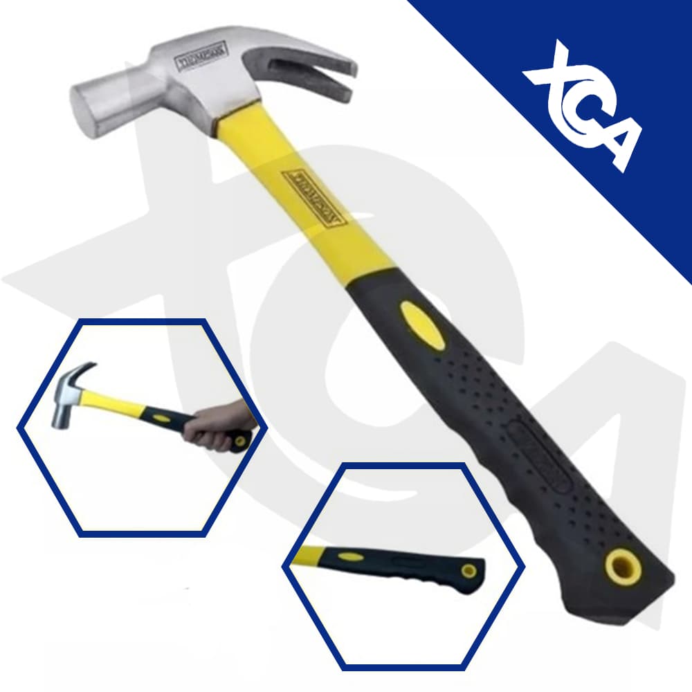 Martelo Fibra Aço Carbono Unha Carpintaria Leve 28cm ou 33cm