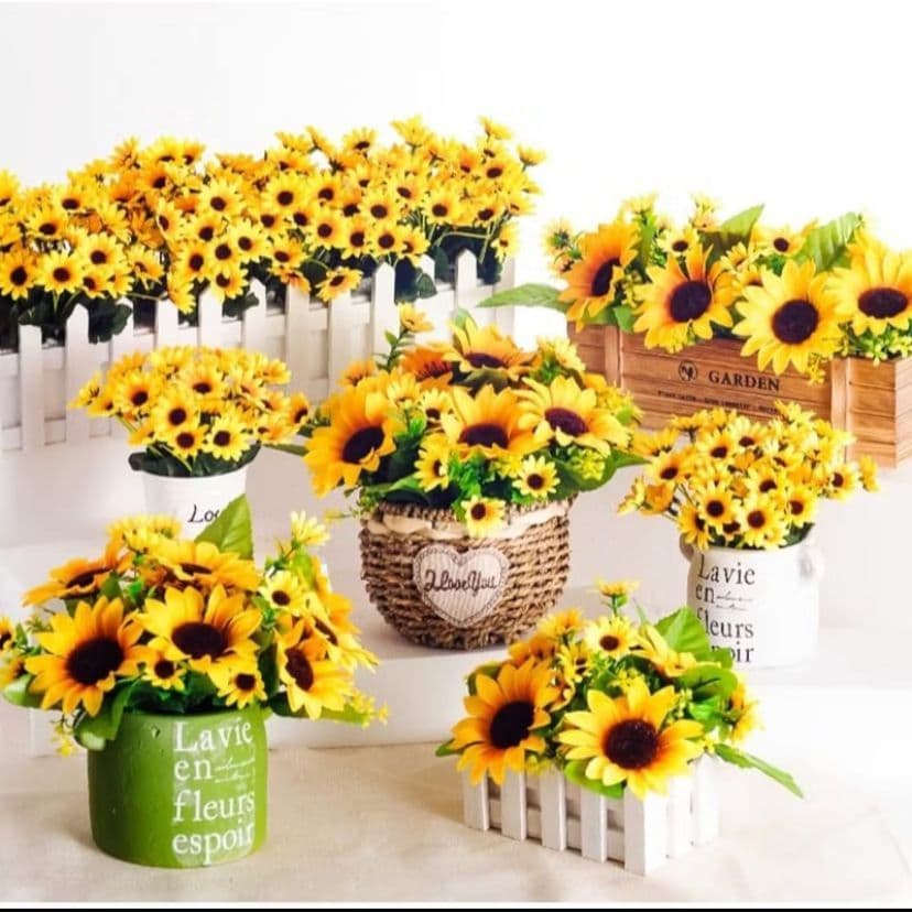 4 Buque De Girassol Com 5 Flor Flores Decoração Decoração