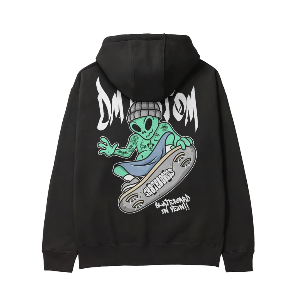 Blusa Moletom Dm Custom Streetwear Alien Skate Park Capuz Unissex