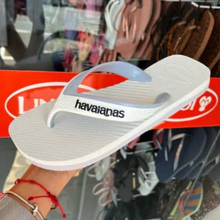 Chinelo Masculino Havaianas Dual FC Branco Cinza Gelo Resistente Confortavél Original