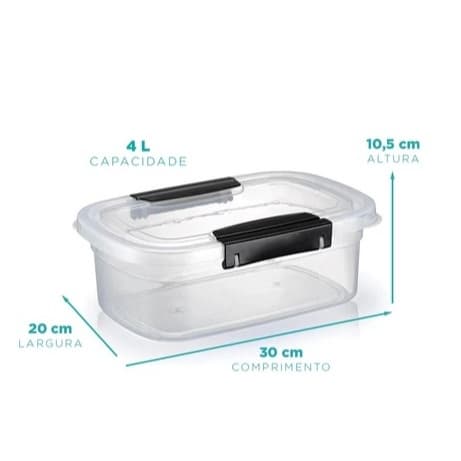 OFERTA Pote Ultra Forte Com Travas Laterais MELHOR PREÇO Grande Porta Mantimentos Cozinha Nitron