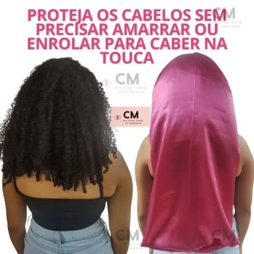 Touca de Cetim Comprida Premium Longa Jumbo Tranças Box Braids Lace Dread Long Hair Alto Brilho Anti Frizz Anti Embaraço
