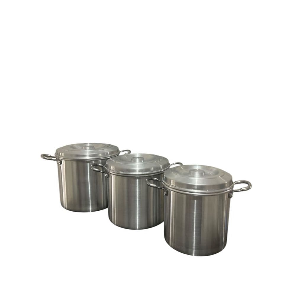 Kit jogo de caldeirão hotel de alumínio polido reforçado com 3 peças n18/20/22 e avulso para caldos