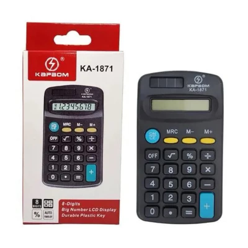 Calculadora 8 Dígitos LCD Kapbom KA-1871 | Escolar Faculdade Escritório