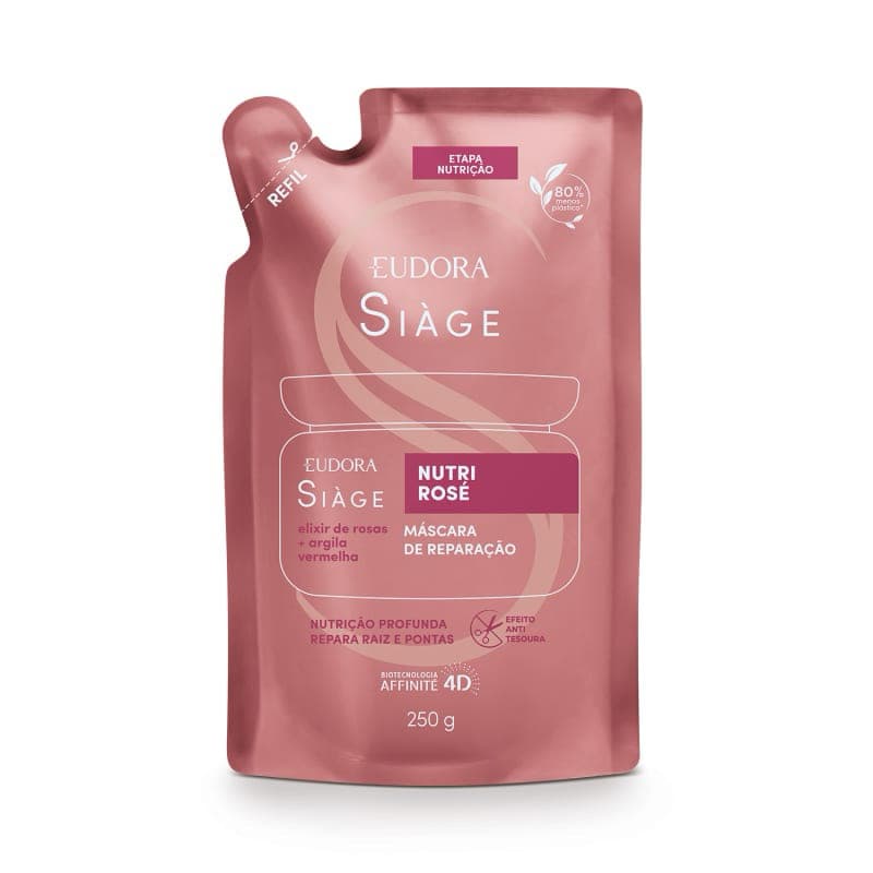 Refil Máscara Capilar Siàge Nutri Rosé Eudora 250g