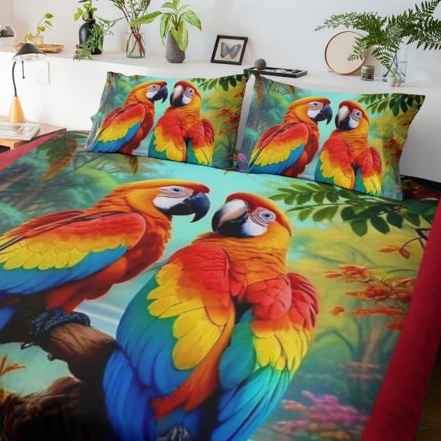 Jogo de Lençol Arara Conforto e Elegancia para seu Quarto