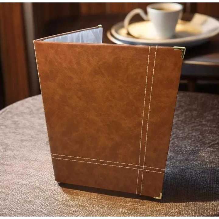 10 Cardápios Capa Dura A4 Resistente Para Restaurante +logo