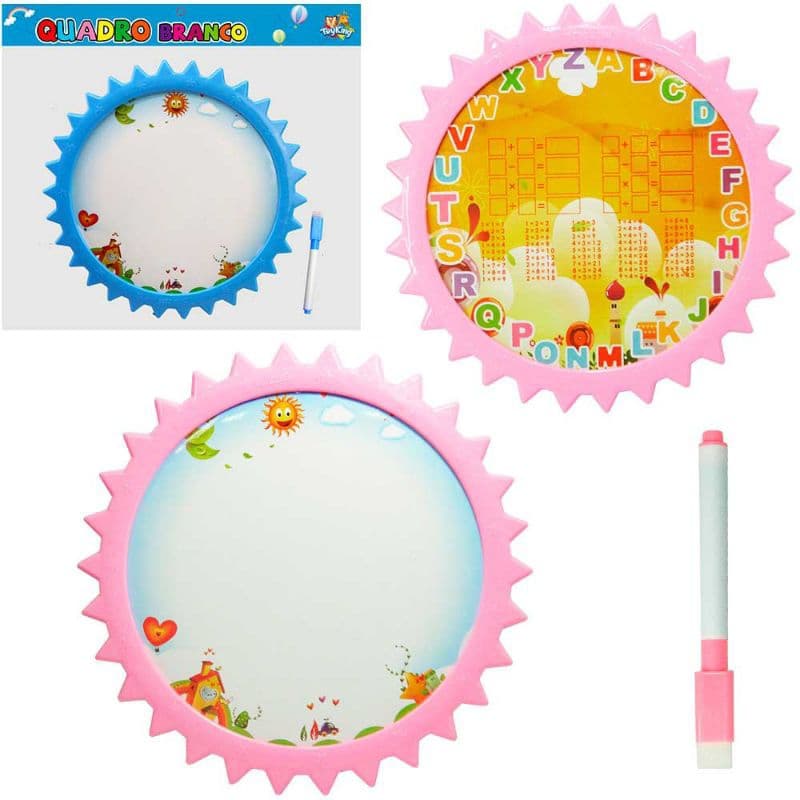 QUADRO BRANCO / QUADRO BRANCO SOL + CANETA COM BORRACHA + QUADRO E EQUAÇÕES 33CM