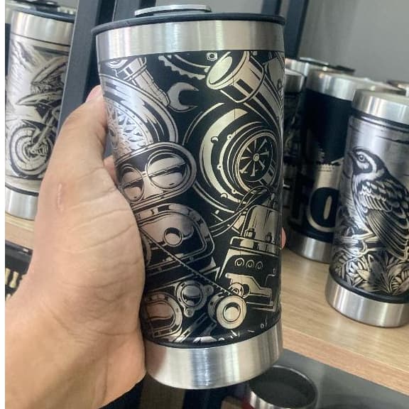 Copo Térmico Tuning–  Personalizado a Laser com Gravação 360º - 473ml Tampa e Abridor