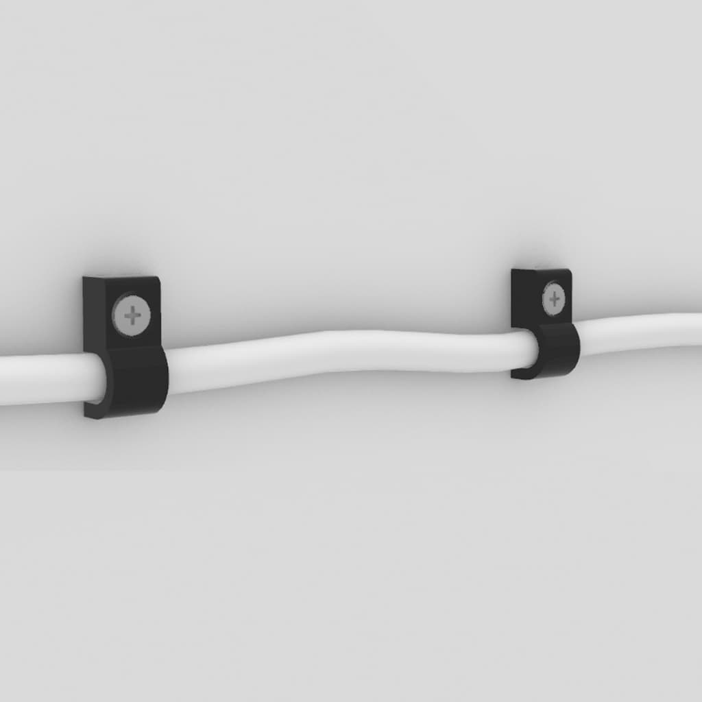 10 Ganchos Grampos Fixador Para Cabo Fio Luz Led