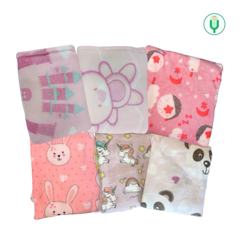 Manta de Bebê Microfibra Cobertor Estampado 90x110cm