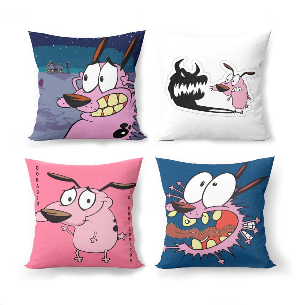 Capas de almofadas Coragem o Cão Covarde