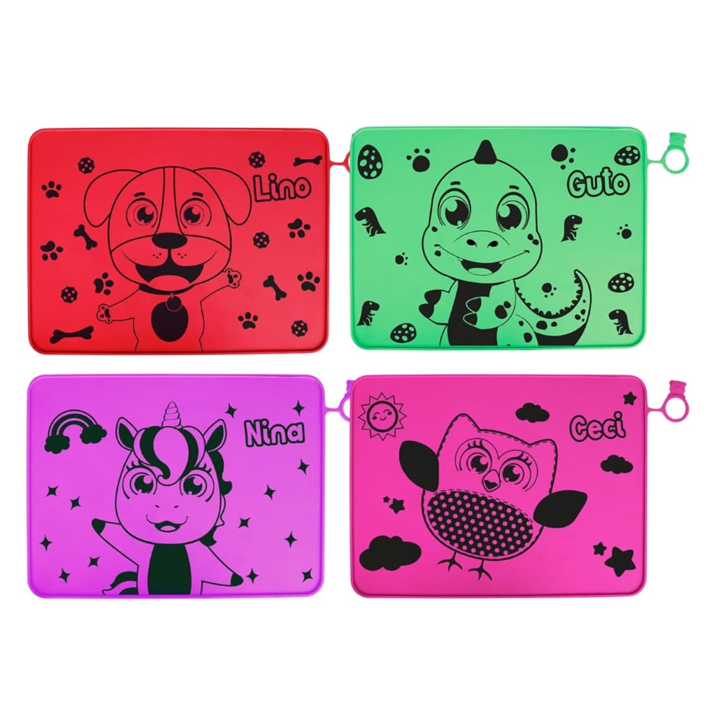 Descanso de Prato Americano Infantil Silicone Antiderrapante