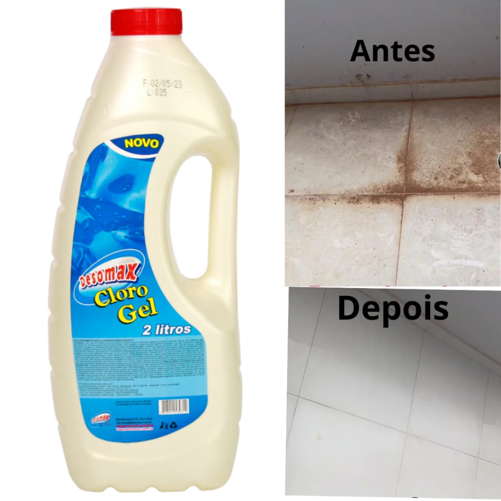 Limpador Tira Mofo e Limo Cloro em Gel Ativo Limpeza Pesada Pet Banheiro Pisos Azulejos