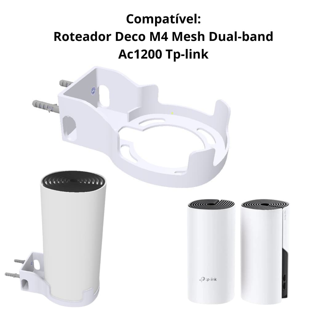 Suportes De Parede Roteador Mesh Tp Link Ac Deco M4 E4 Ref.: S002