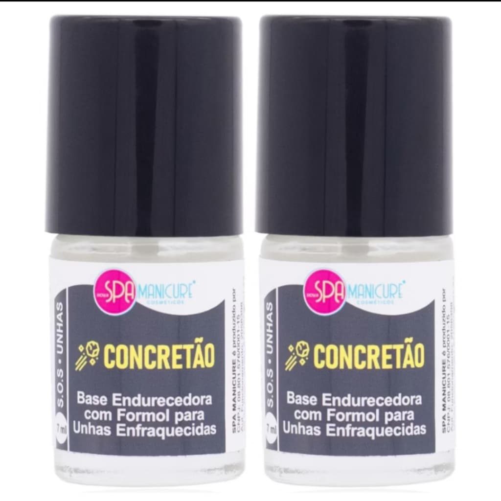 Kit 2 Base Tratamento Poderoso Concretão Para Crescimento das unhas