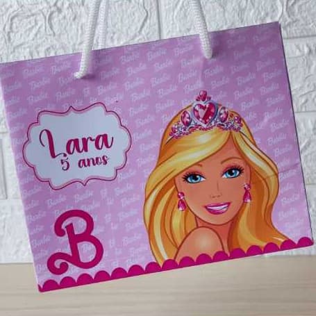 PEGUE E MONTE Sacolinha BARBIE   Personalizada para Festa Lembrancinhas Diversos Temas