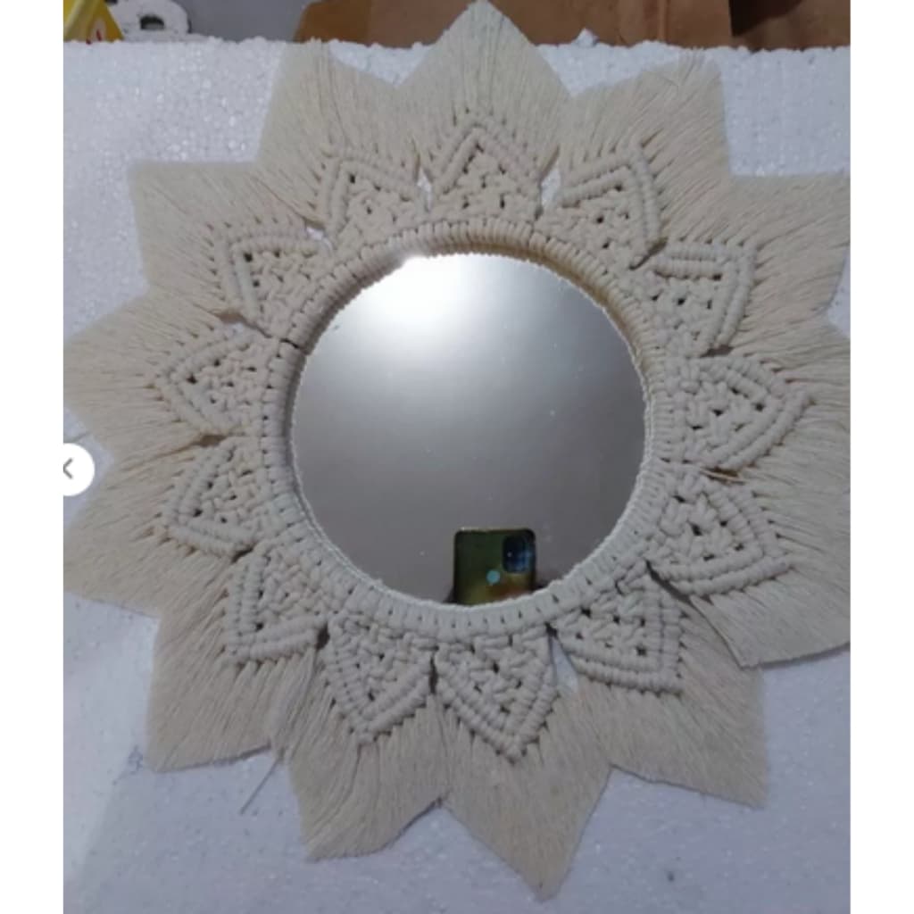 mandala com espelho decorativo boho