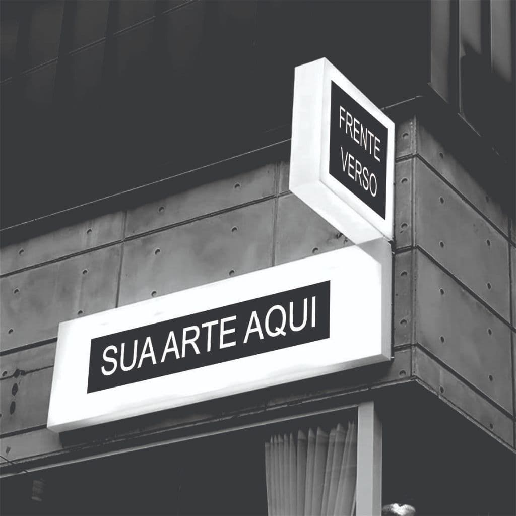 Placa Luminoso Personalizado Kit c/2 Frente e Verso para Fachada Loja Salão Beleza Barbearia Empresa