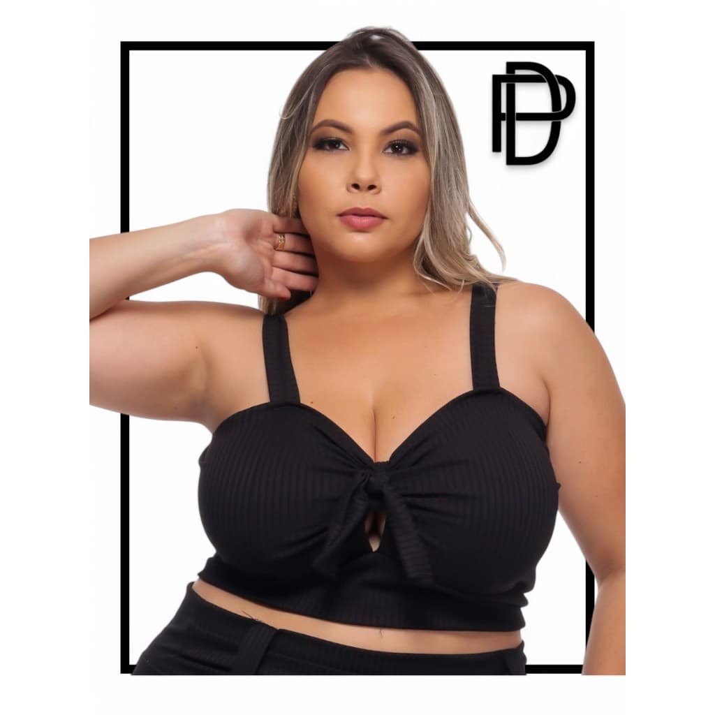 DRAPA PLUS - CROPPED LAÇO PLUS SIZE
