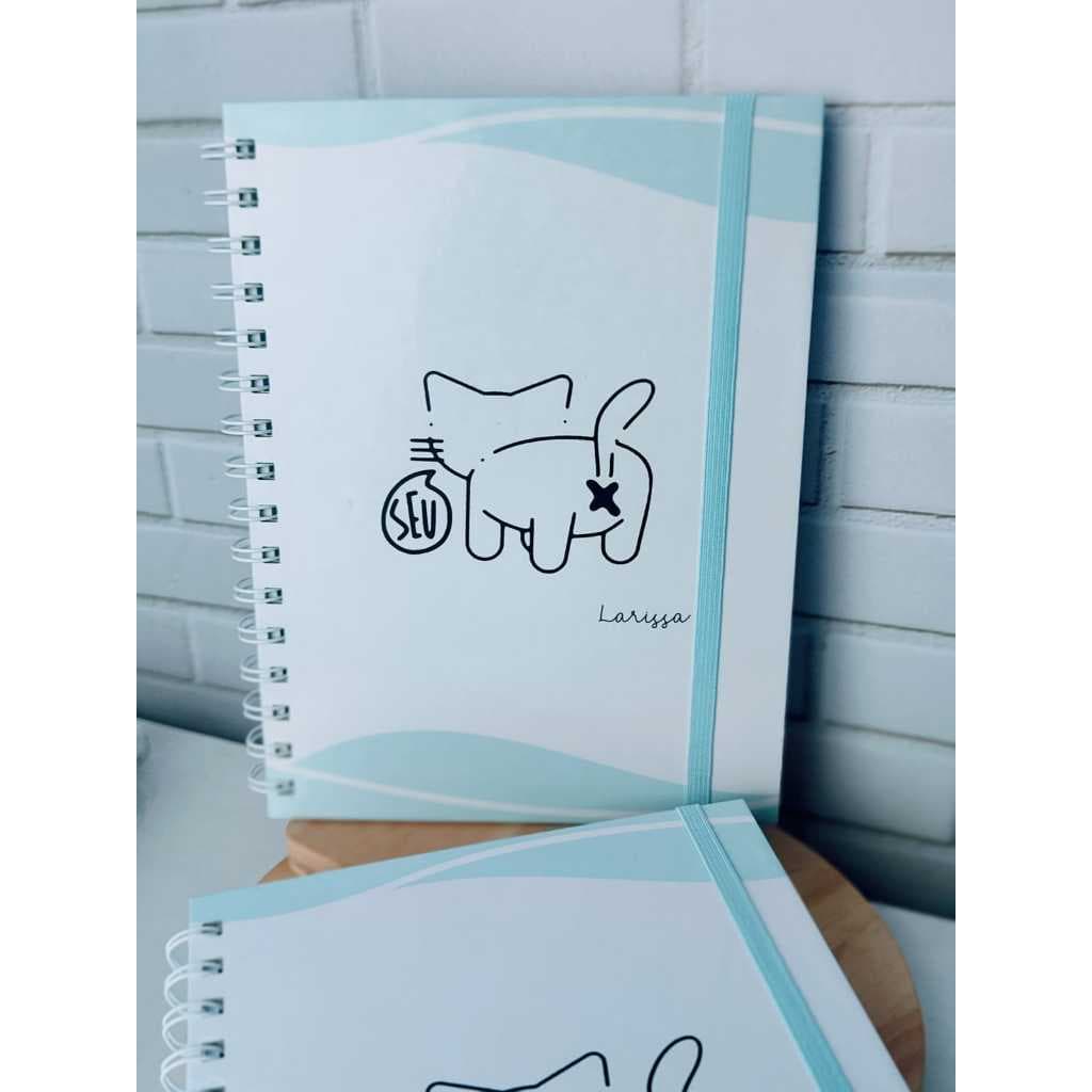 Caderno A5 Gatinho Revoltado - personalizado com nome