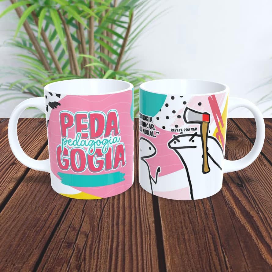 Caneca Flork para Pedagogos! Ideal para quem ama Pedagogia! Envio em 24 horas!