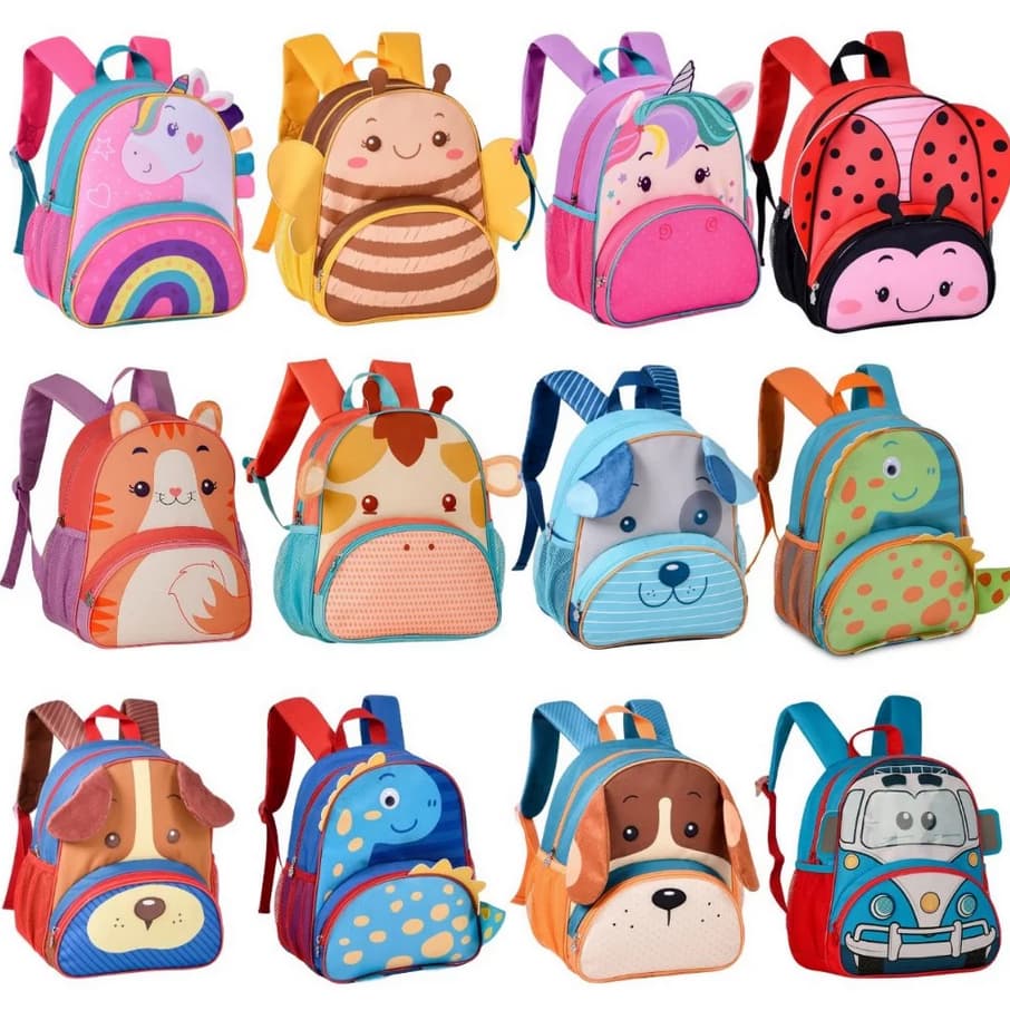 Mochila Costas Infantil Menino Menina Escolar P Super Pets Clio Animais Dino Unicórnio Abelha Urso