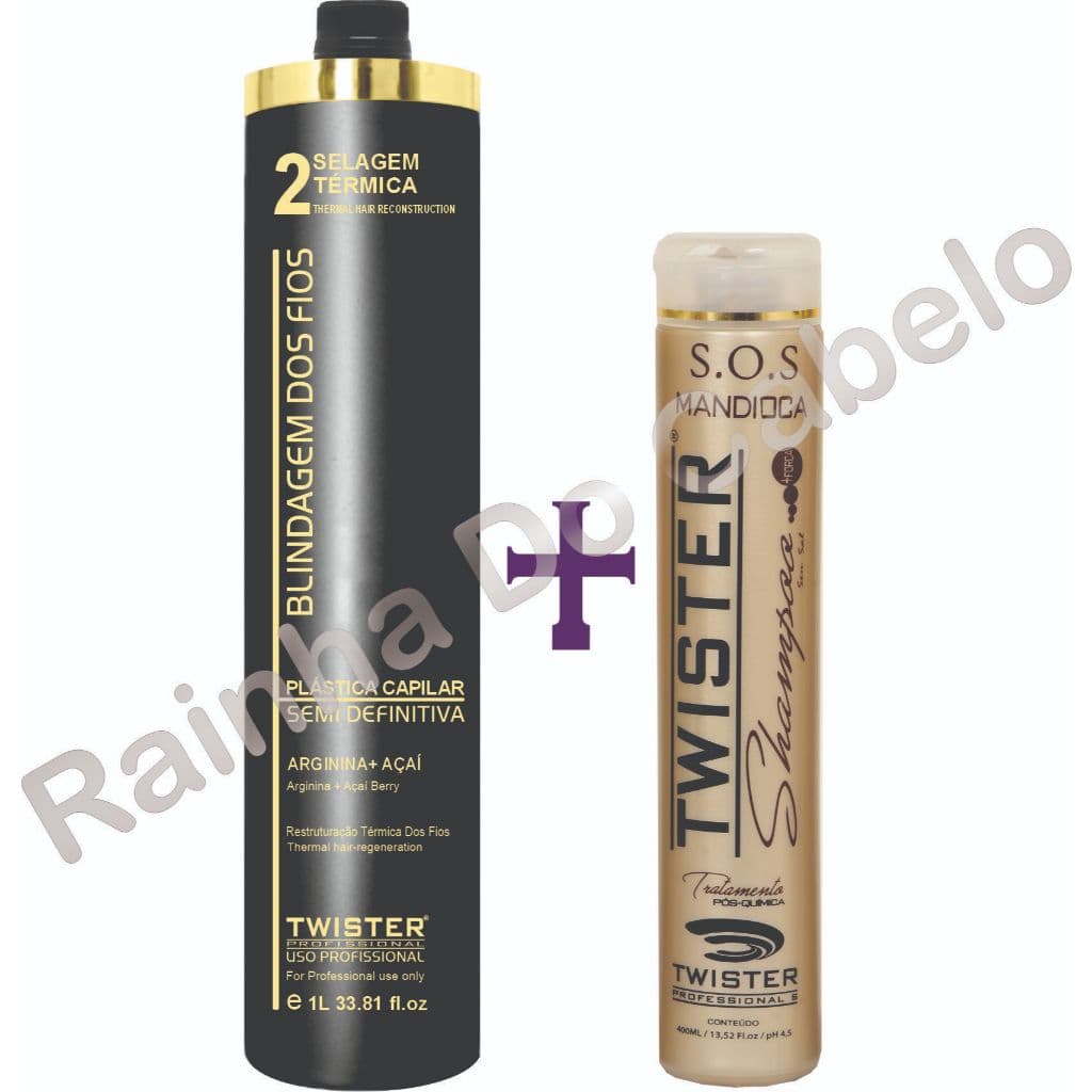 Selagem Dos Fios Passo 2 1L + Shampoo Pós Progressiva Mandioca 400ml