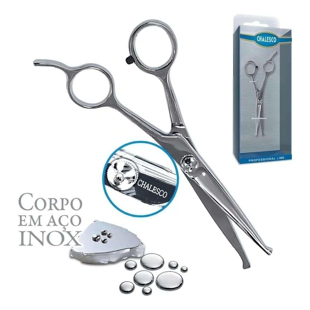 Tesoura Profissional Tosa 7' Ponta Redonda Chalesco