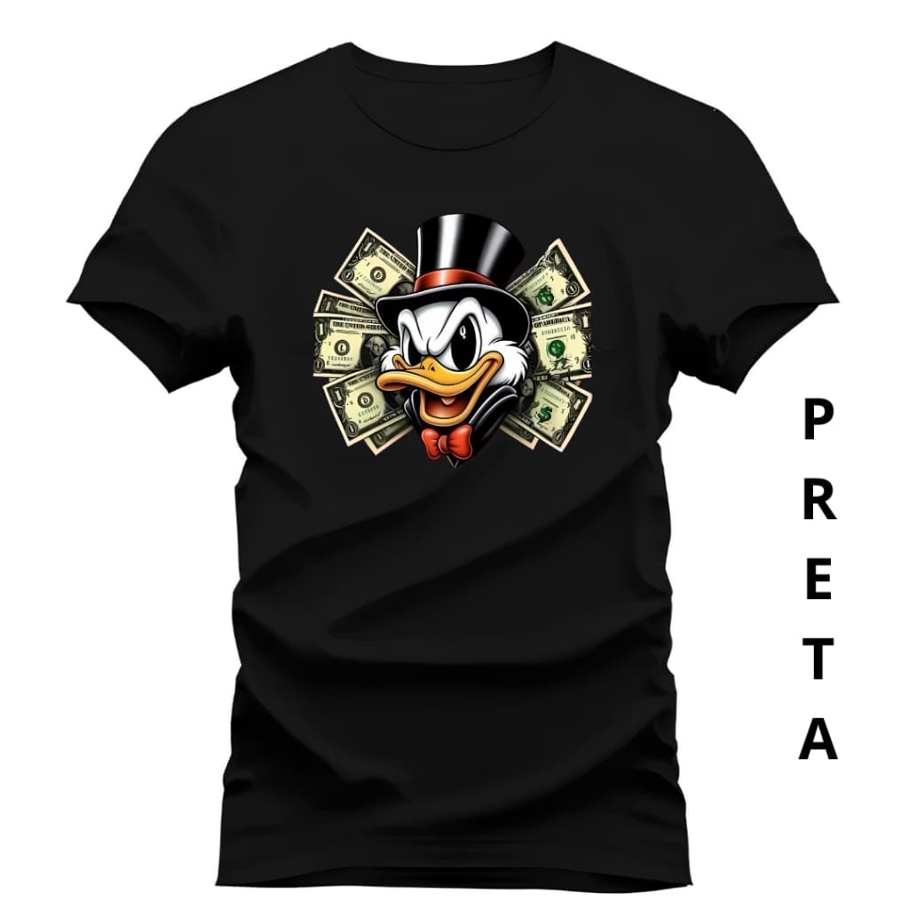 Camisetas Unissex Tio Patinhas Dollar camisa 100% Algodao Blusa De Envio Imediato