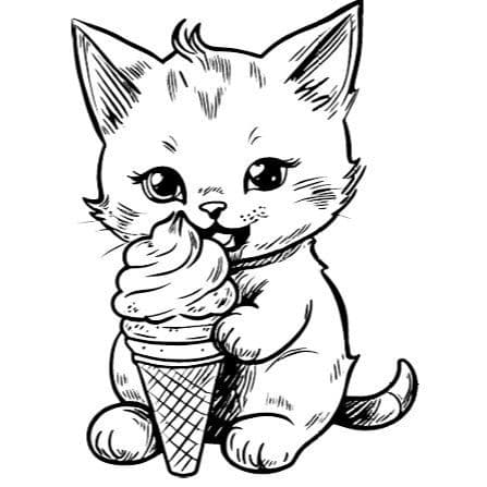 80 Desenhos de gatinhos para colorir  Tamanho A4  (ENCADERNADO)