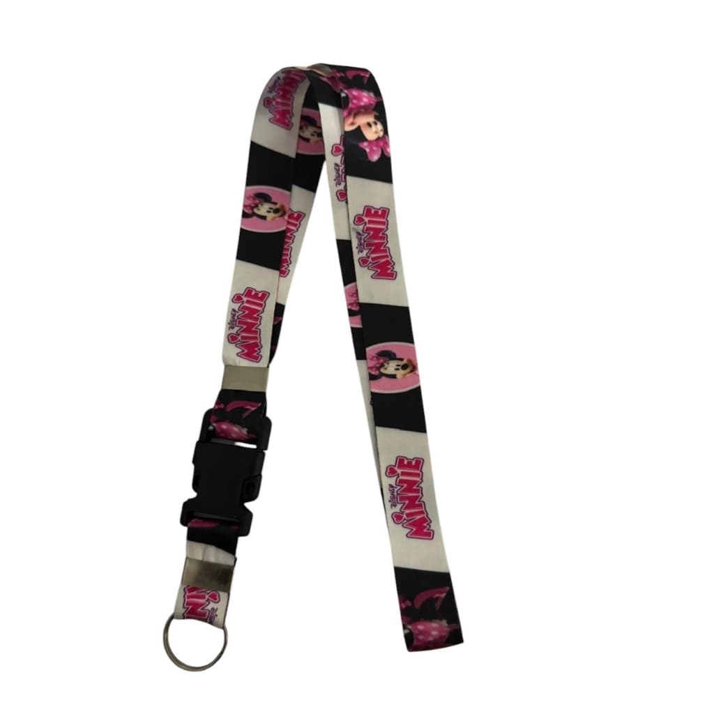 Cordão para pescoço _Minnie Todo ROSA chaveiro Tirante com engate rápido para moto, chaveiro chupeta caneca moto e cacha