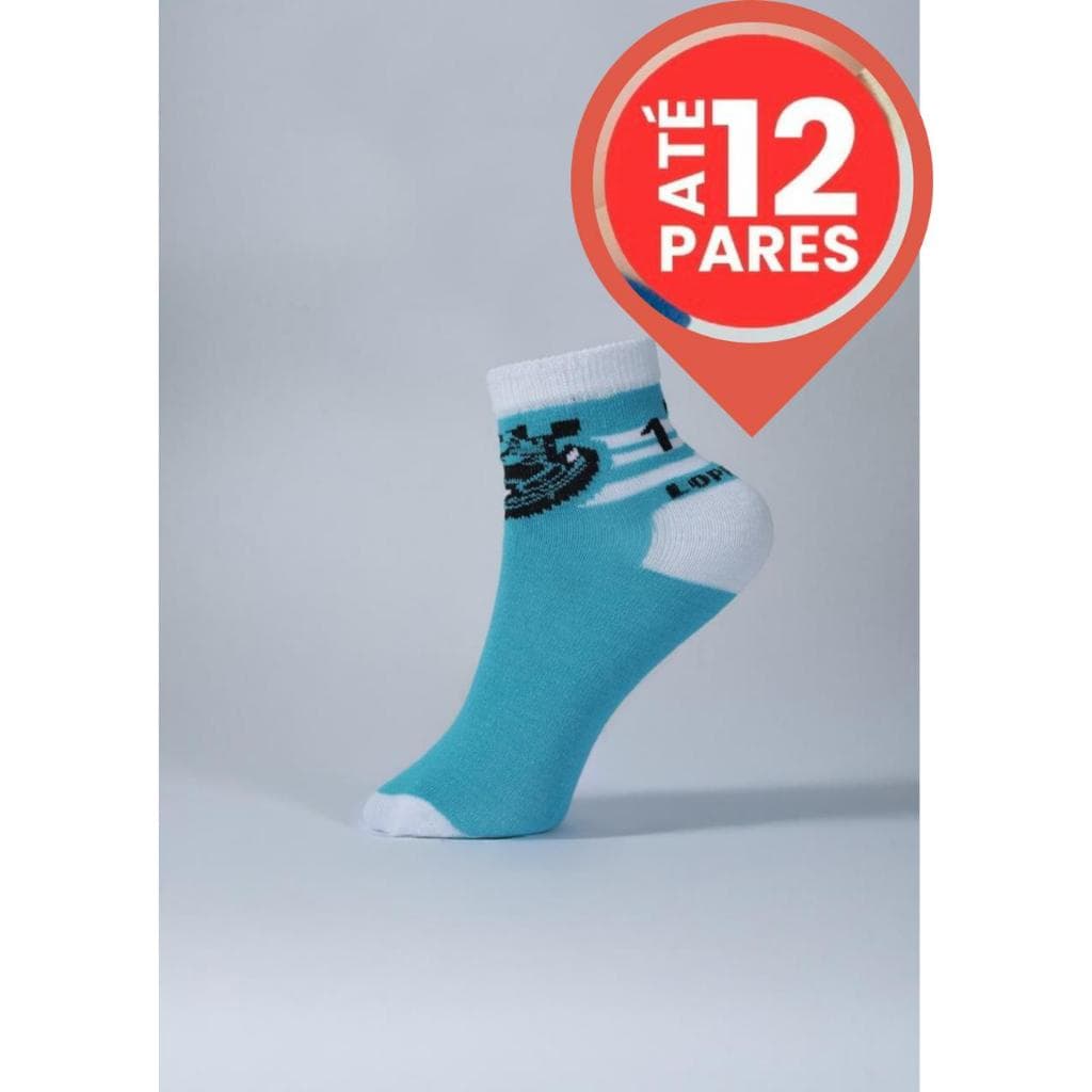 KIT ATÉ 12 PARES MEIA INFANTIL MENINO CRIANCA MASCULINO ALGODÃO MACIA