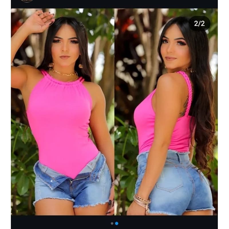 body trançado na frente con alça
