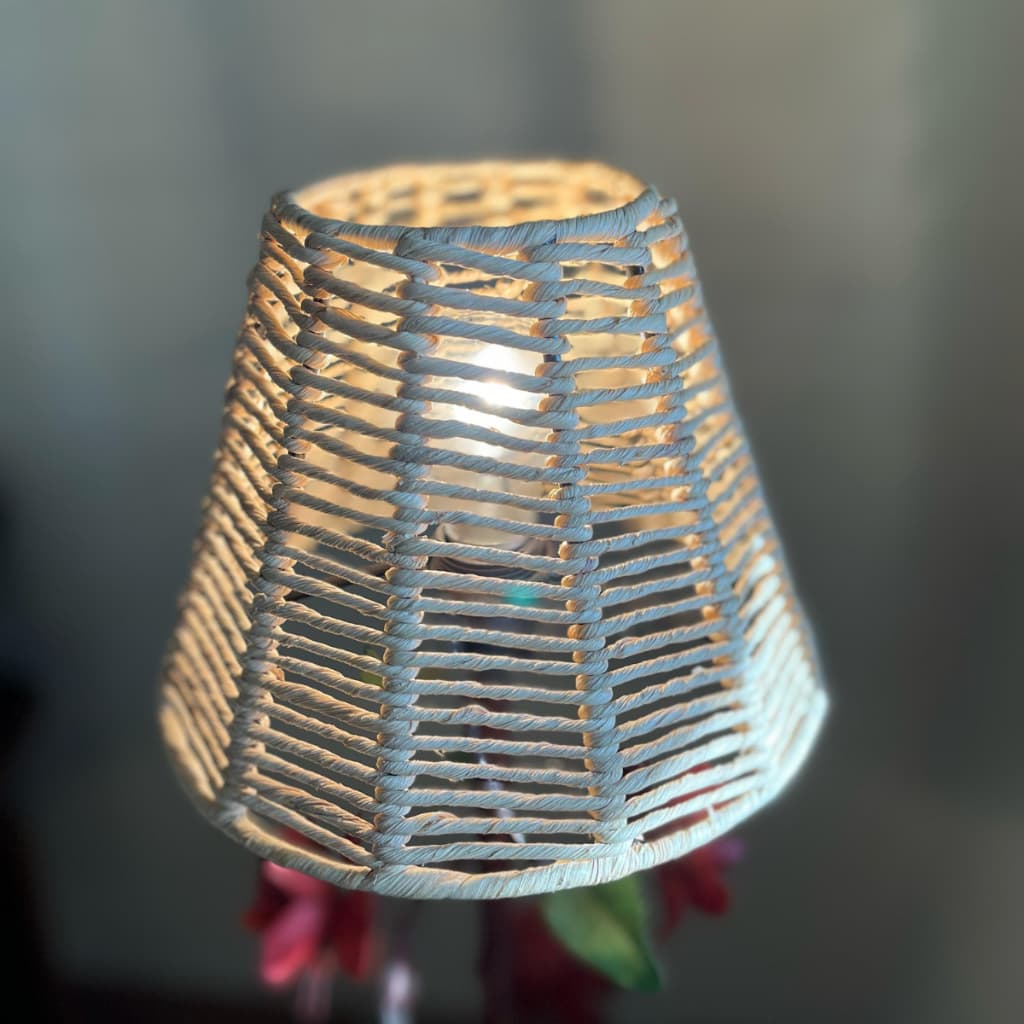 Cupula Para Abajur De Cabeceira/Cupula De Luminária Para Quarto Mesa Criado Mudo Artesanal De Palha