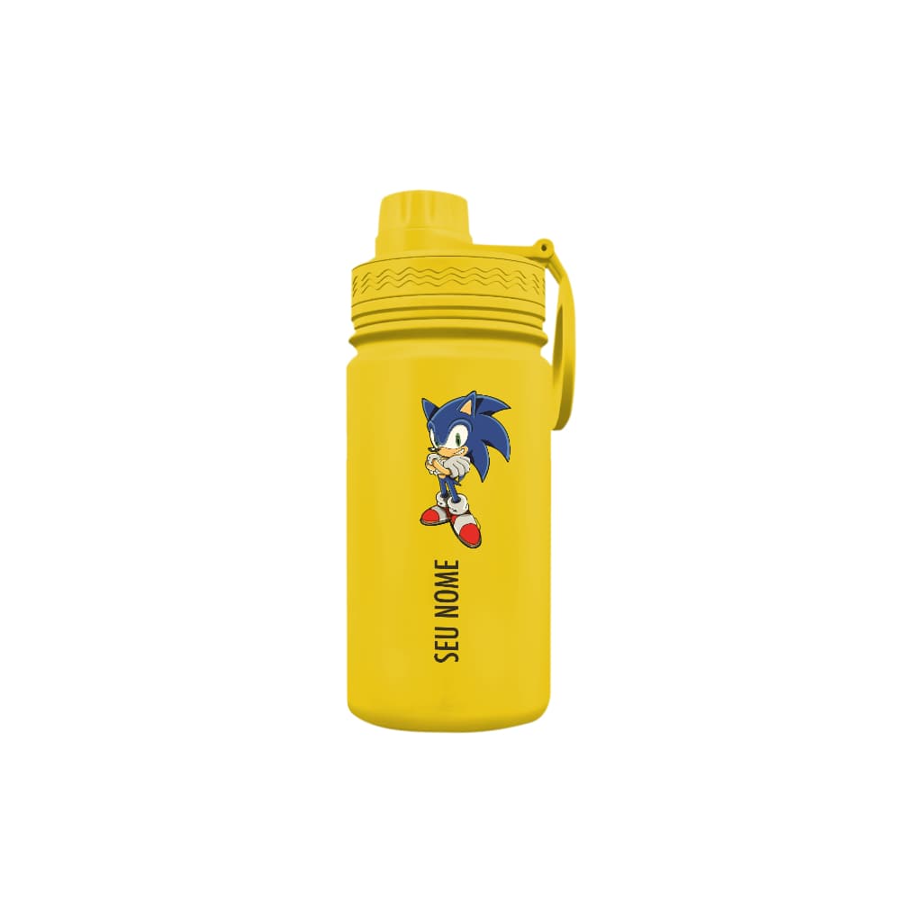 Garrafa Térmica Fresh Com Alça Personalizada Infantil com Seu Nome 350ml 550ml 600ml - Sonic