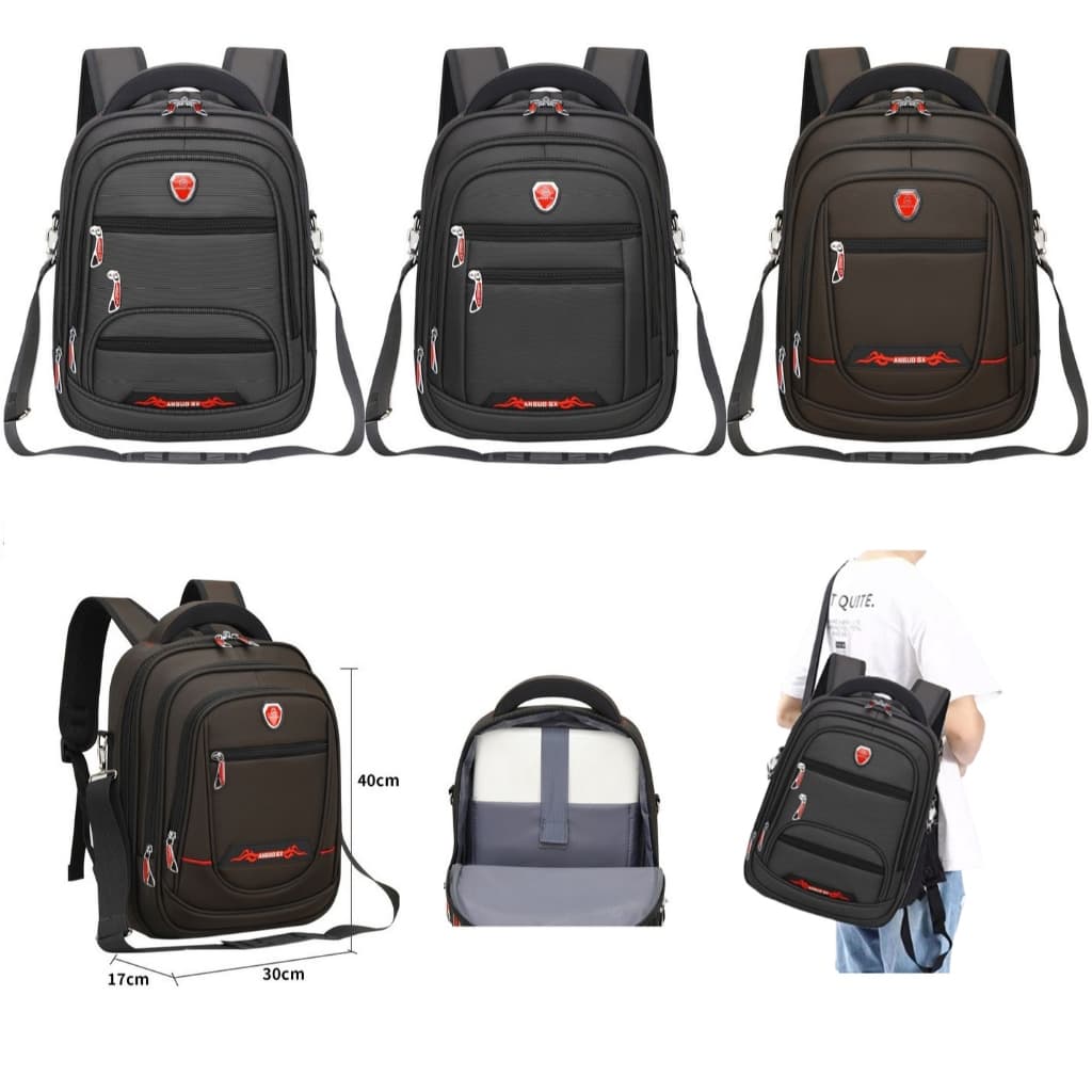 Mochila reforçada feminina e masculina com muitos compartimentos executiva e escolar