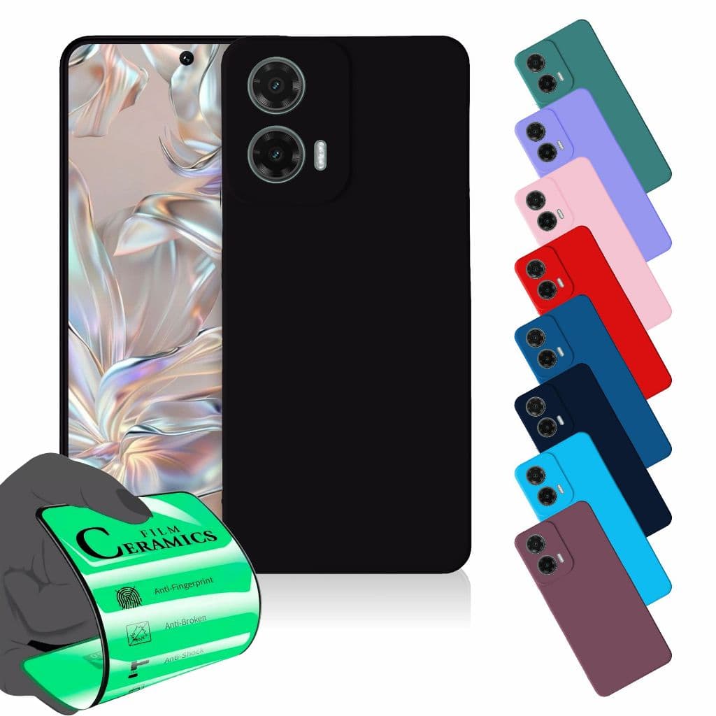 Capa Capinha Anti Shock Aveludada + Película Para Moto G53 G53 5G