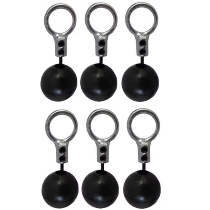 Terminal de Reparo Argola 6 Unidades + 6 Bolinhas Para Cabo de Aço