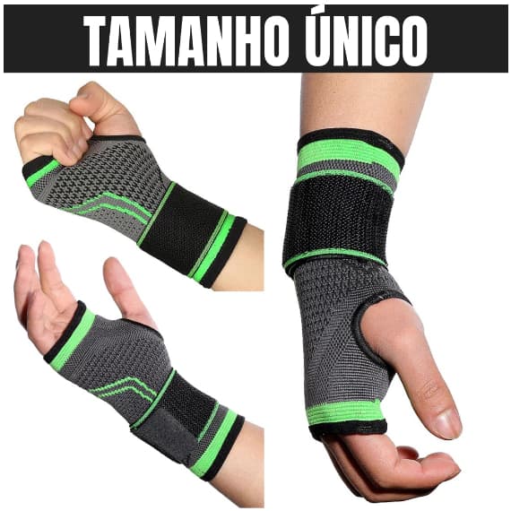 Kit 2 Munhequeiras De Punho Pulso Tendinite Órtese Alta Compressão
