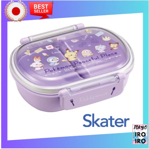 Lancheira Infantil Skater , 1 Camada , , Com Recipiente Interno (De Prato Lateral) , Formato De Cúpula Para Refeições Fofas , Almoço , Tratamento Antibacteriano , Feito No Japão , Pokémon , Poke Pieces 24 , Meninos , Meninas , QAF2BAAG
