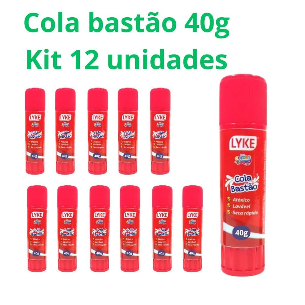 Cola Bastão LYKE 40g ki 12 unidades