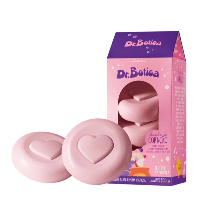 Sabonete Barra Trio Dr.Botica Banho do Coração 80g cada