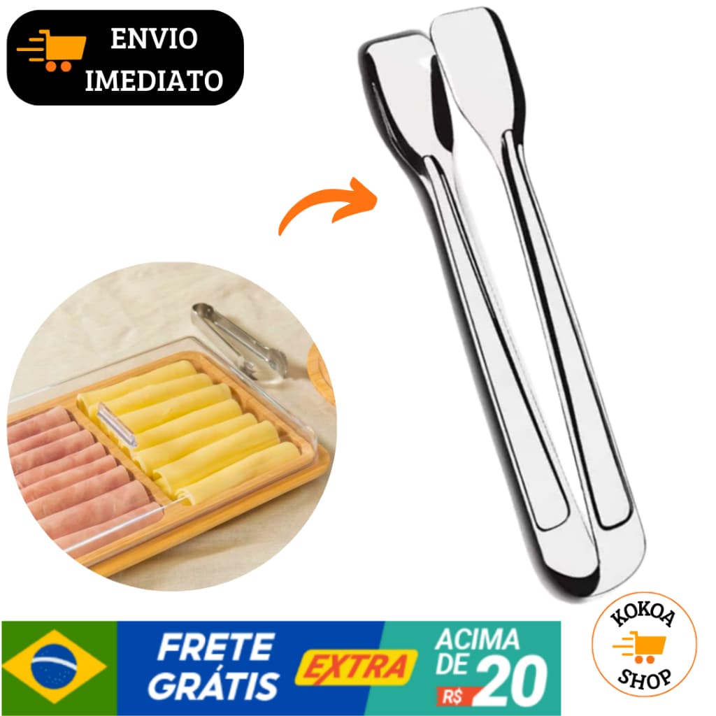Pegador de Frios Queijo Presunto Pegador de Inox Salame Pegador de Frios Restaurante Buffet Cozinha Massas Carnes