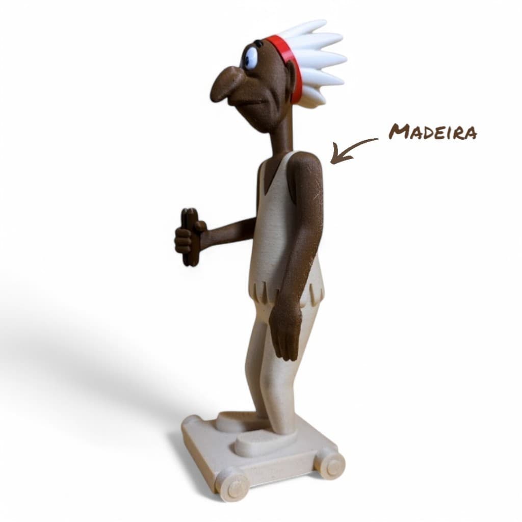 Índio de madeira Chefe Charlie Turma do Pica-Pau Action Figure Colecionável