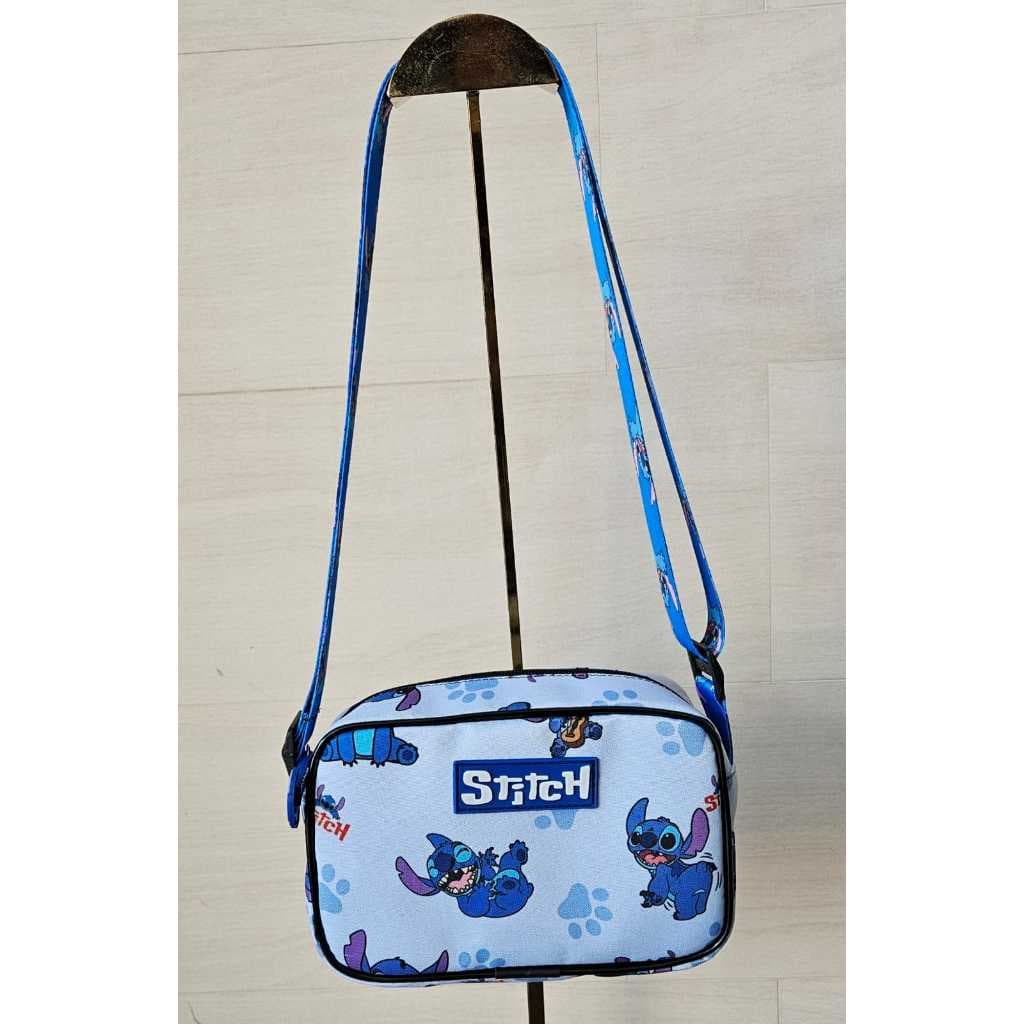 Bolsa Stitch Quadradinha Alça Transversal Regulável Estampada Disney Promoção
