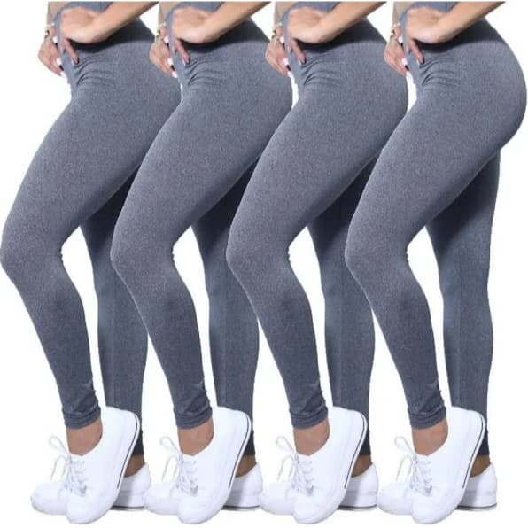 Kit/C4 Calça Legging Cinza Fitness Academia Promoção Confira As Opções De Cores