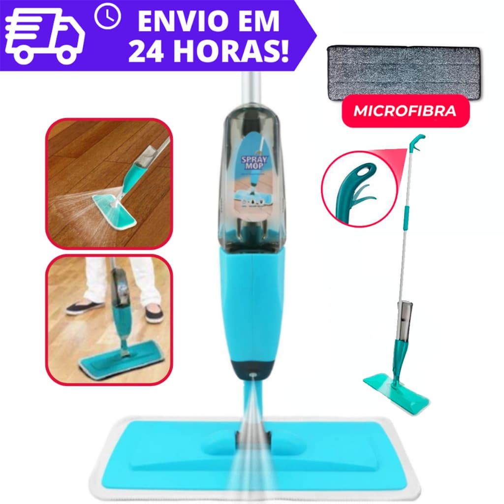 Mop Spray Mágico Esfregão Com Reservatório Vassoura Mágica 360