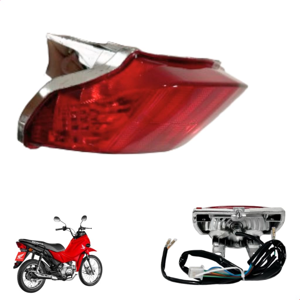 Lanterna Traseira Completa Para Honda Pop 110i 2016 Com Lampada