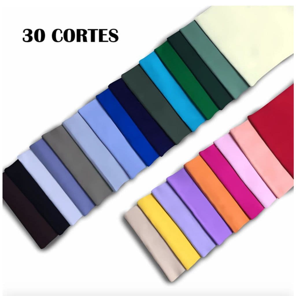 Retalhos De Tecido 100% Algodão Percal 200 Fios 30 Cortes 0,30 X 0,30cm Multiuso Alta Qualidade